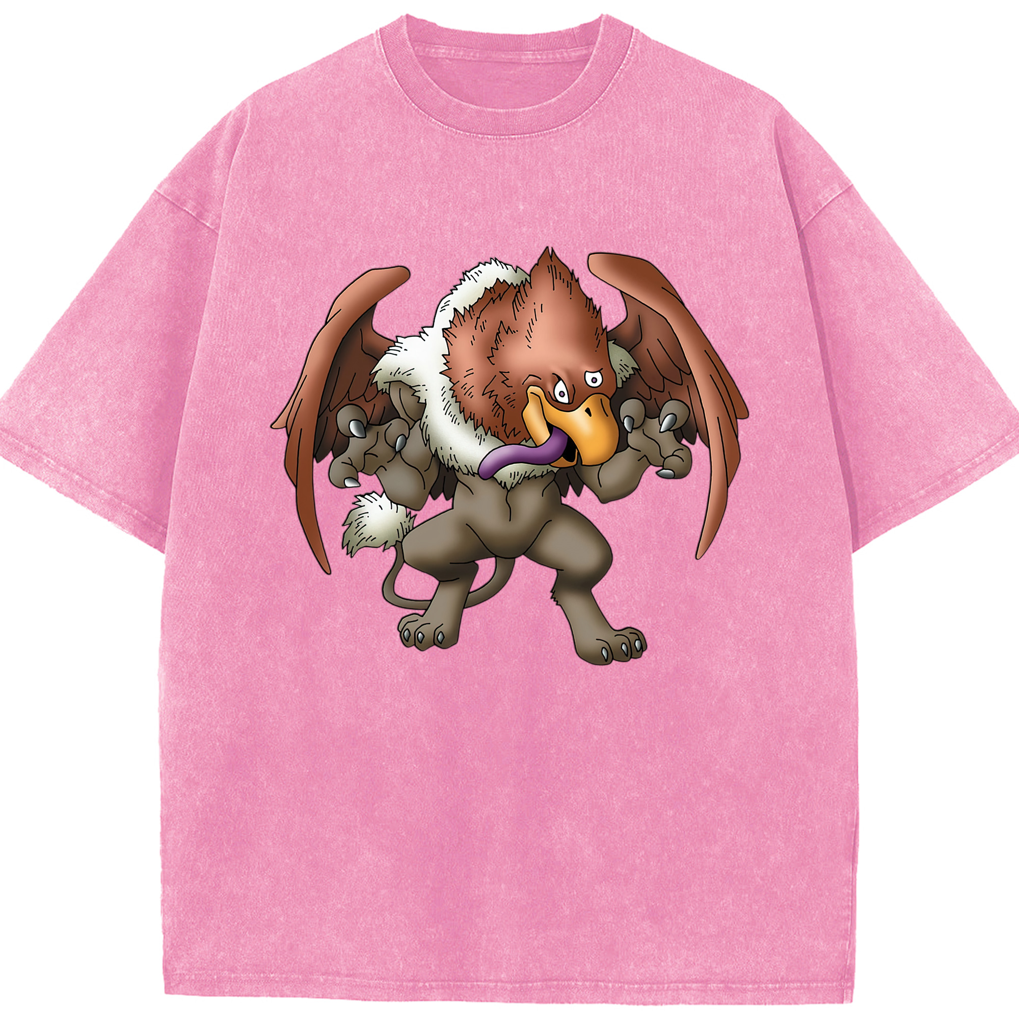 （画像用） ドラゴンクエスト Doragon Kuesuto Dragon Quest 綿100% ヴィンテージ風 半袖Tシャツ（フロントプリント）